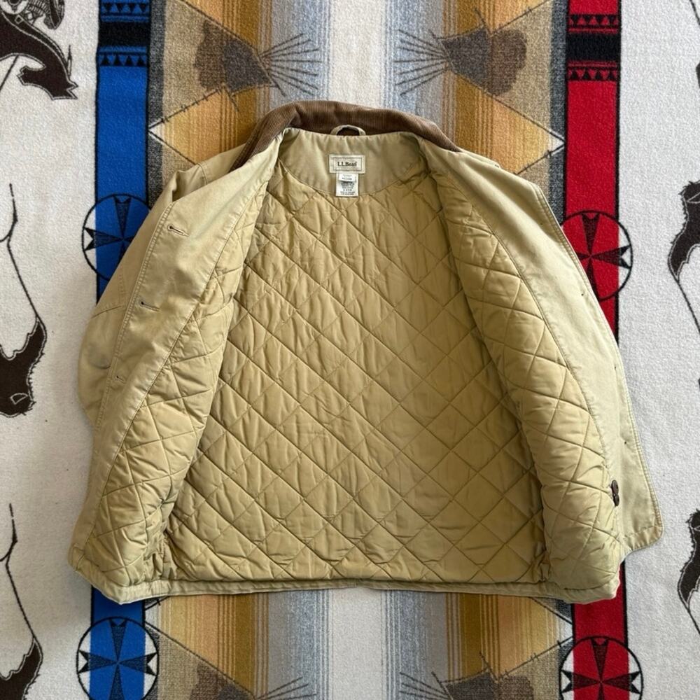 Vintage Women’s L.L. Bean Quilt Lined Barn Coat Size Petite Medium Corduroy - Picture 3 of 12